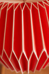Orange Pleated Paper Lampshade