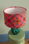 Pink & Orange Embroidered Small Lampshade