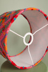 Pink & Orange Embroidered Small Lampshade