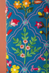 Blue Embroidered Cotton Wall Mirror