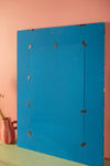 Blue Embroidered Cotton Wall Mirror