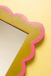 Olive & Plum Scalloped Small Wall Mirror (Seconds)