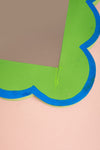 Green & Blue Scalloped Medium Wall Mirror (Seconds)