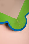 Green & Blue Scalloped Full Length Mirror (Seconds)
