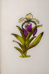 Medium Old Wood Frame with Botanical/Wildlife Painting - 696