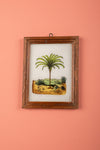 Medium Old Wood Frame with Botanical/Wildlife Painting - 703