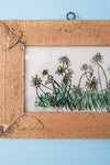 Small Old Wood Frame with Botanical/Wildlife Painting - 409