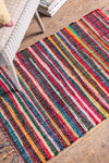 Recycled Small Multi-Coloured Rag Rug