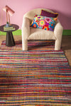 Recycled Large Multi-Coloured Rag Rug