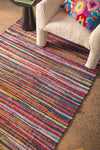 Recycled Large Multi-Coloured Rag Rug
