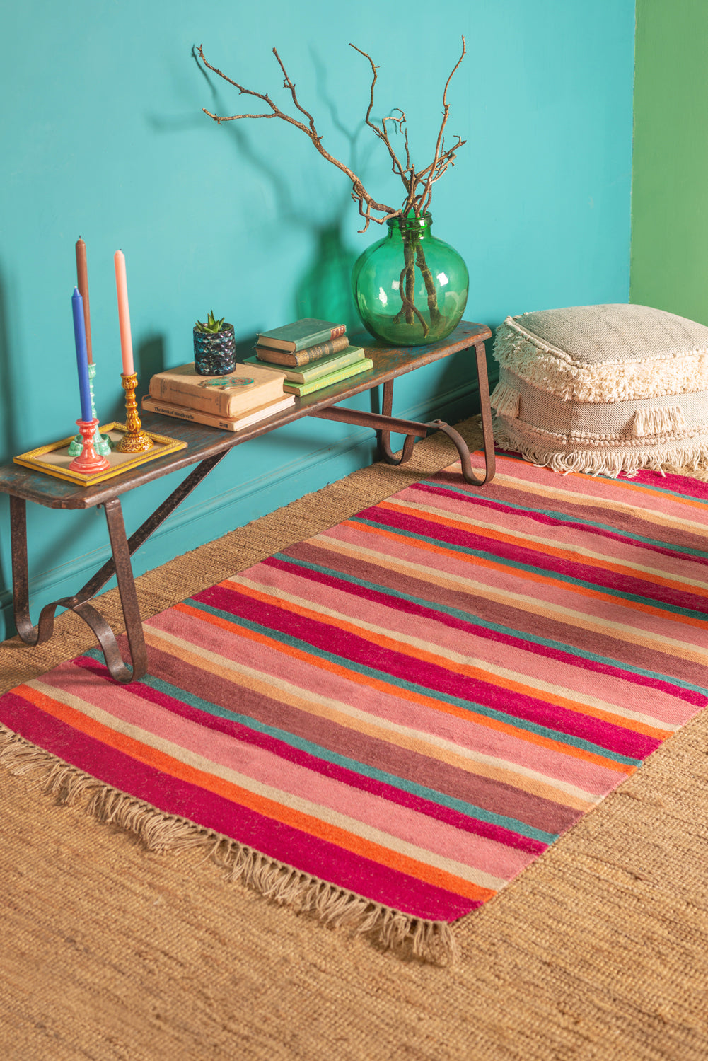 Myrtle Medium Wool & Jute Striped Rug