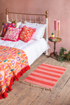 Demelza Small Pink & Red Striped Rug