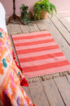 Demelza Small Pink & Red Striped Rug