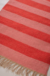 Demelza Small Pink & Red Striped Rug