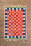 Lizzie Pink & Red Chequered Recycled Cotton Medium Rug