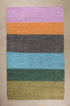 Earth Tones Striped Large Recycled Rug