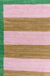 Lilac & Brown Striped Medium Recycled Rug