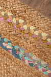 Jute & Pastel Small Oval Rug