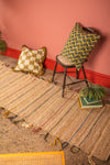 Jute Runner Rug with Muted Colour Stripes