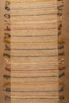 Jute Runner Rug with Muted Colour Stripes