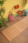 Jute & Orange Stripe Runner Rug