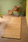 Jute & Blue Tones Striped Runner Rug