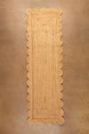 Jute Natural Runner Rug with Scalloped Edge