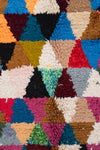 Vintage Moroccan Boucherouite Triangle Rug 140x135cm - (01)