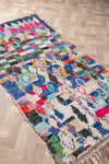 Vintage Moroccan Boucherouite Rug 220x105cm - (03)