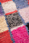Vintage Moroccan Boucherouite Checkered Rug 115x185cm - (04)