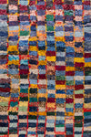 Vintage Moroccan Boucherouite Checkered Rug 165x270cm - (05)