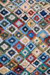 Vintage Moroccan Diamond Boucherouite Rug 105x200cm - (16)