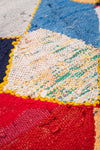 Vintage Moroccan Flat Weave Boucherouite Diamond Rug 150x240cm - (19)