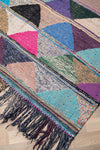 Vintage Moroccan Flat Weave Boucherouite Rug 150x220cm - (20)