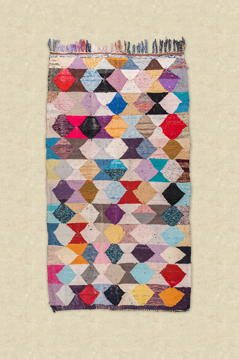 Vintage Moroccan Flat Weave Boucherouite Rug 150x280cm - (25)