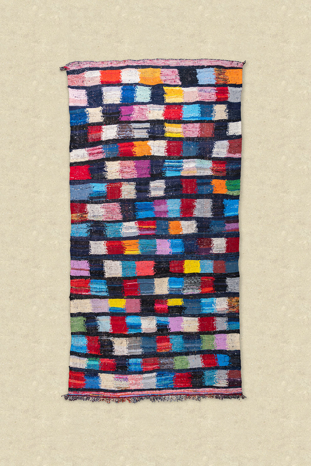 Vintage Moroccan Flat Weave Boucherouite Rug 140x290cm - (26)