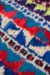 Vintage Moroccan Geometric Boucherouite Rug 145x270cm- (39)