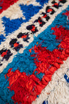 Vintage Moroccan Geometric Boucherouite Rug 145x270cm- (39)