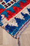 Vintage Moroccan Geometric Boucherouite Rug 145x270cm- (39)