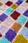 Vintage Moroccan Checkered Woven Rug 120x200cm - (41)