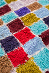 Vintage Moroccan Checkered Woven Rug 120x200cm - (41)