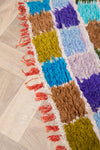 Vintage Moroccan Checkered Woven Rug 120x200cm - (41)