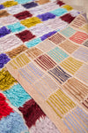 Vintage Moroccan Checkered Woven Rug 120x200cm - (41)
