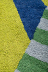Ex Sample/Seconds Blue & Yellow Diagonal Stripe Tufted Medium Rug