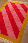 Ex Sample/Seconds Pink & Red Diagonal Stripe Tufted Medium Rug