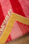 Ex Sample/Seconds Pink & Red Diagonal Stripe Tufted Medium Rug