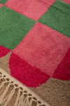 Ex Sample/Seconds Green & Pink Check with Arch Border Tufted Medium Rug