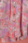 Ex Sample/Seconds Pink & White Long Sleeve Recycled Silk Shirt Dress - Small