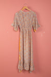 Ex Sample/Seconds Lilac & Orange Short Sleeve Silk Dress - Small