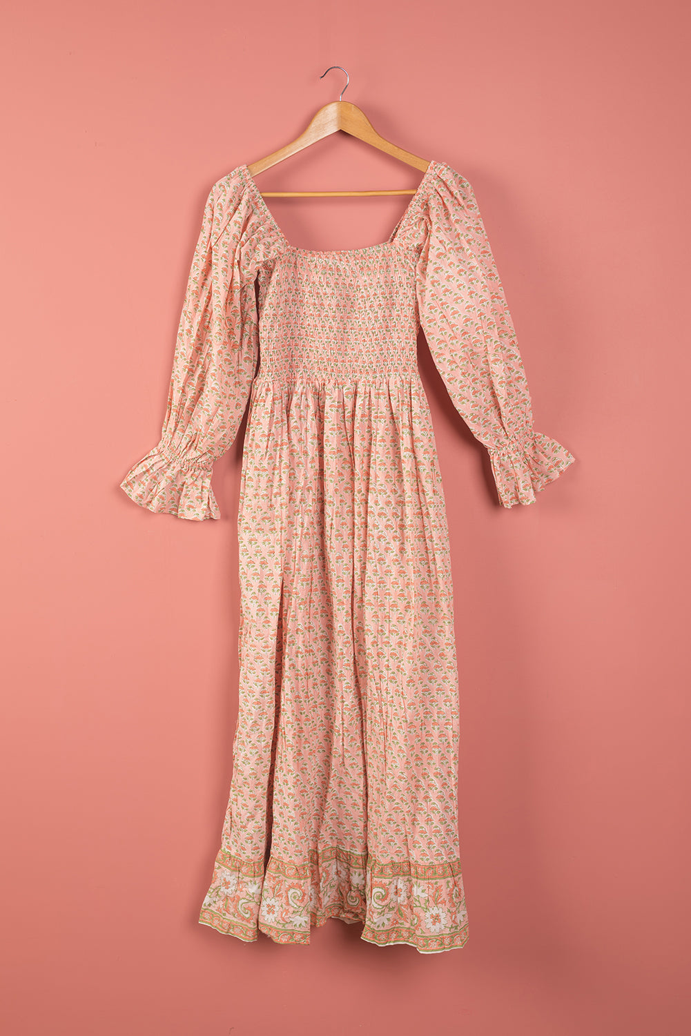 Ex Sample/Seconds Pink Long Sleeve 100% Cotton Dress - Medium